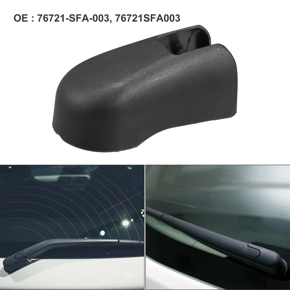 Unique-Bargains Unique-Bargains Rear Wiper Arm Nut Cover Cap for Honda Fit 2009-2013 Black — product photo