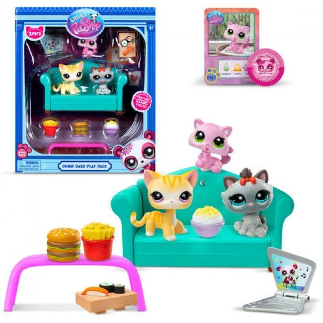 Littlest Pet Shop Littlest Pet Shop 636 Diner Dash Play Pack action figure — product photo