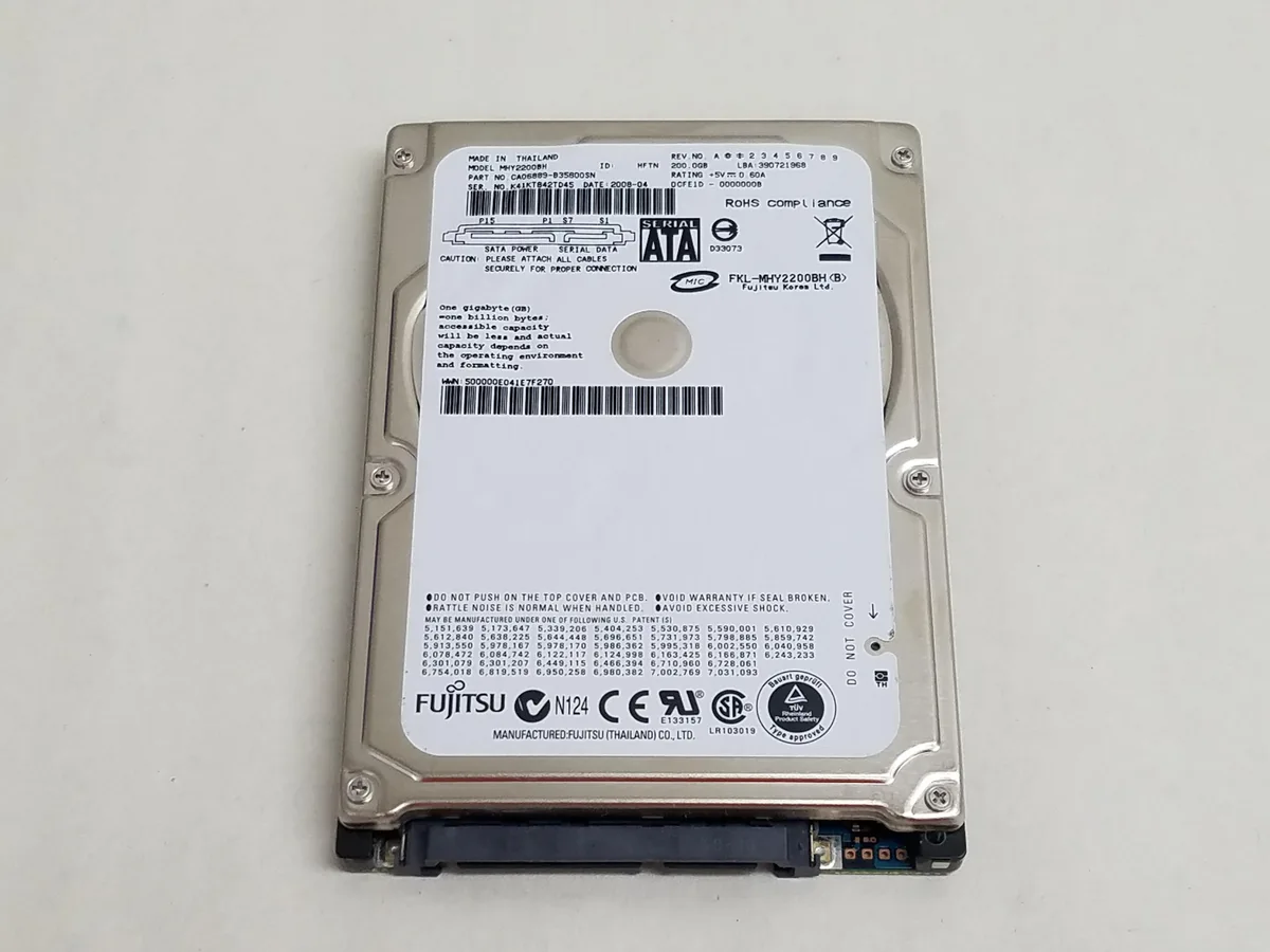 Fujitsu Fujitsu MHY2200BH 200 GB 2.5" SATA 5400 RPM Laptop Hard Drive — product photo