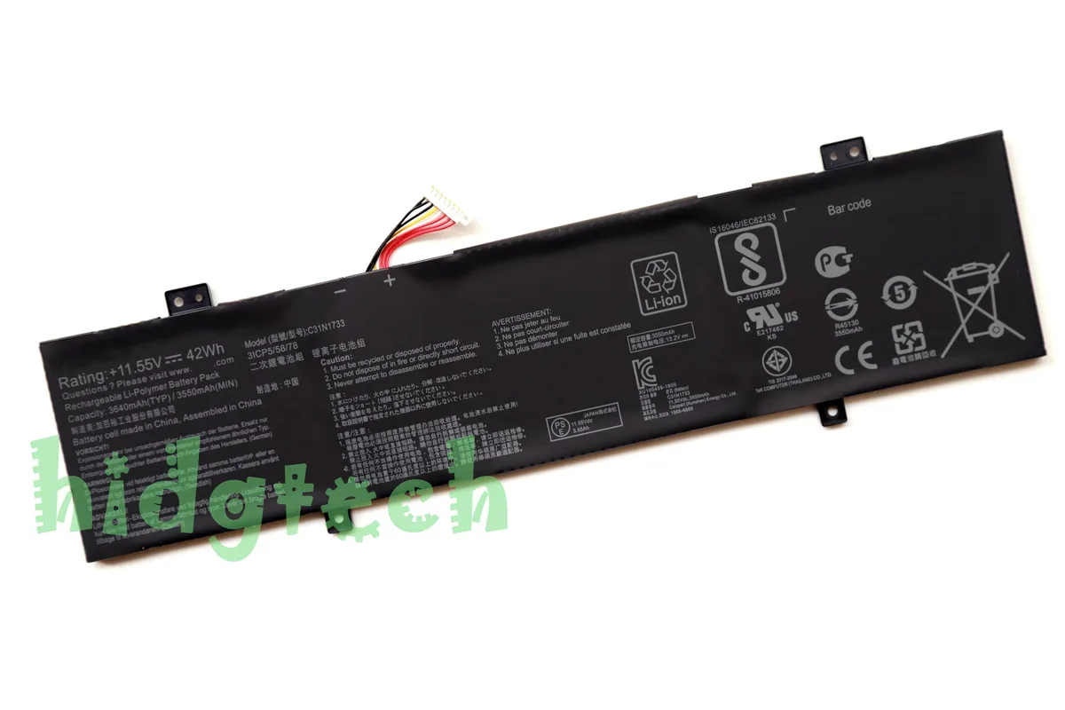 Beisite Beisite C31N1733 42Wh laptop battery for Asus VivoBook Flip 14 TP412UA TP470EA — product photo