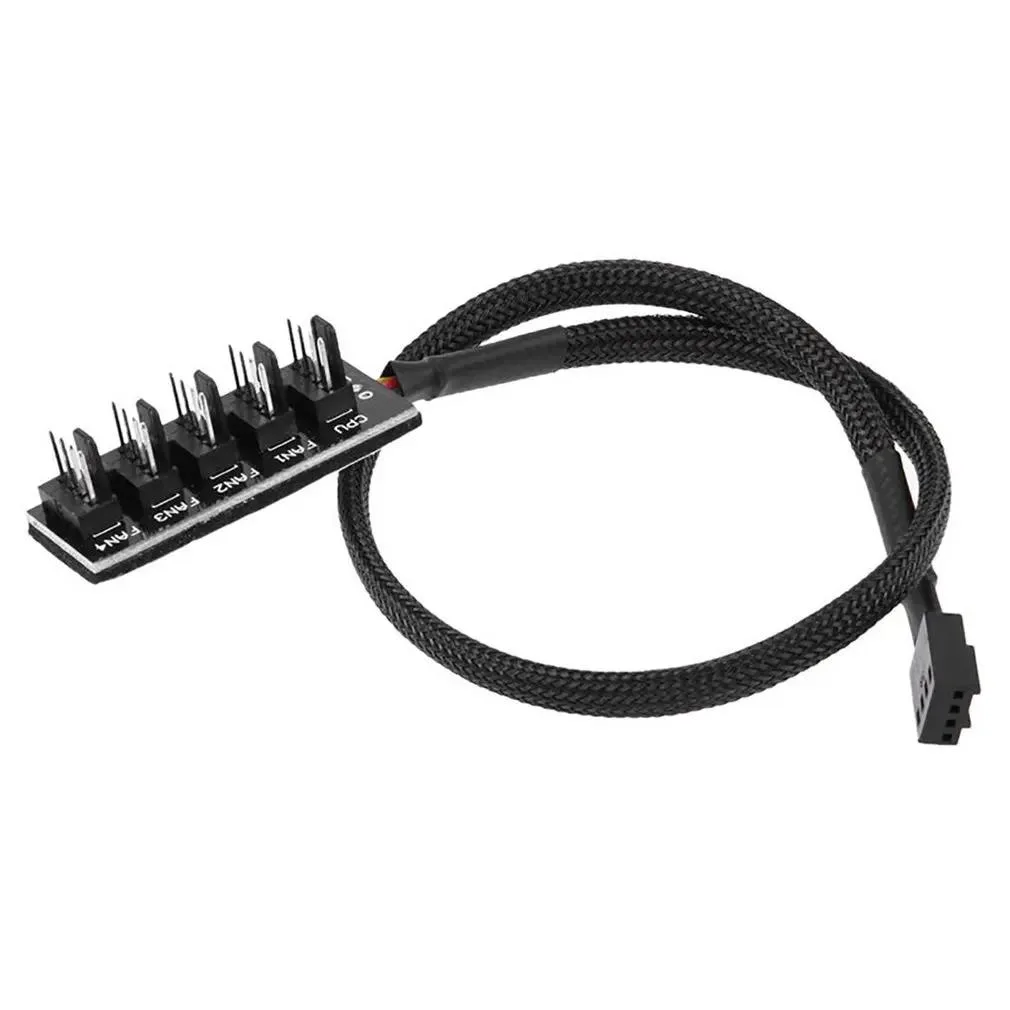 HETAI Digital Technology Co.,Ltd HETAI Digital Technology Co.,Ltd 1-to-5 4-pin PWM fan splitter cable 39.5cm — product photo