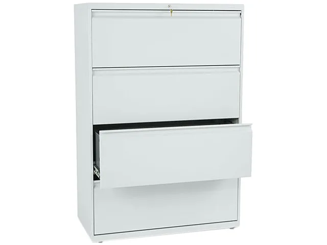HON HON 884LQ 800 Series 36" Four-Drawer Lateral File Light Gray office furniture — product photo