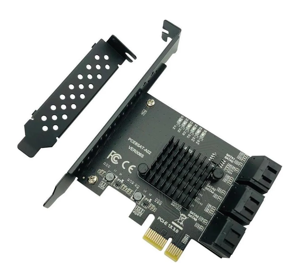 Vszerda Vszerda 6 Port SATA 3.0 PCIe x1 Expansion Card ASM1166 — product photo