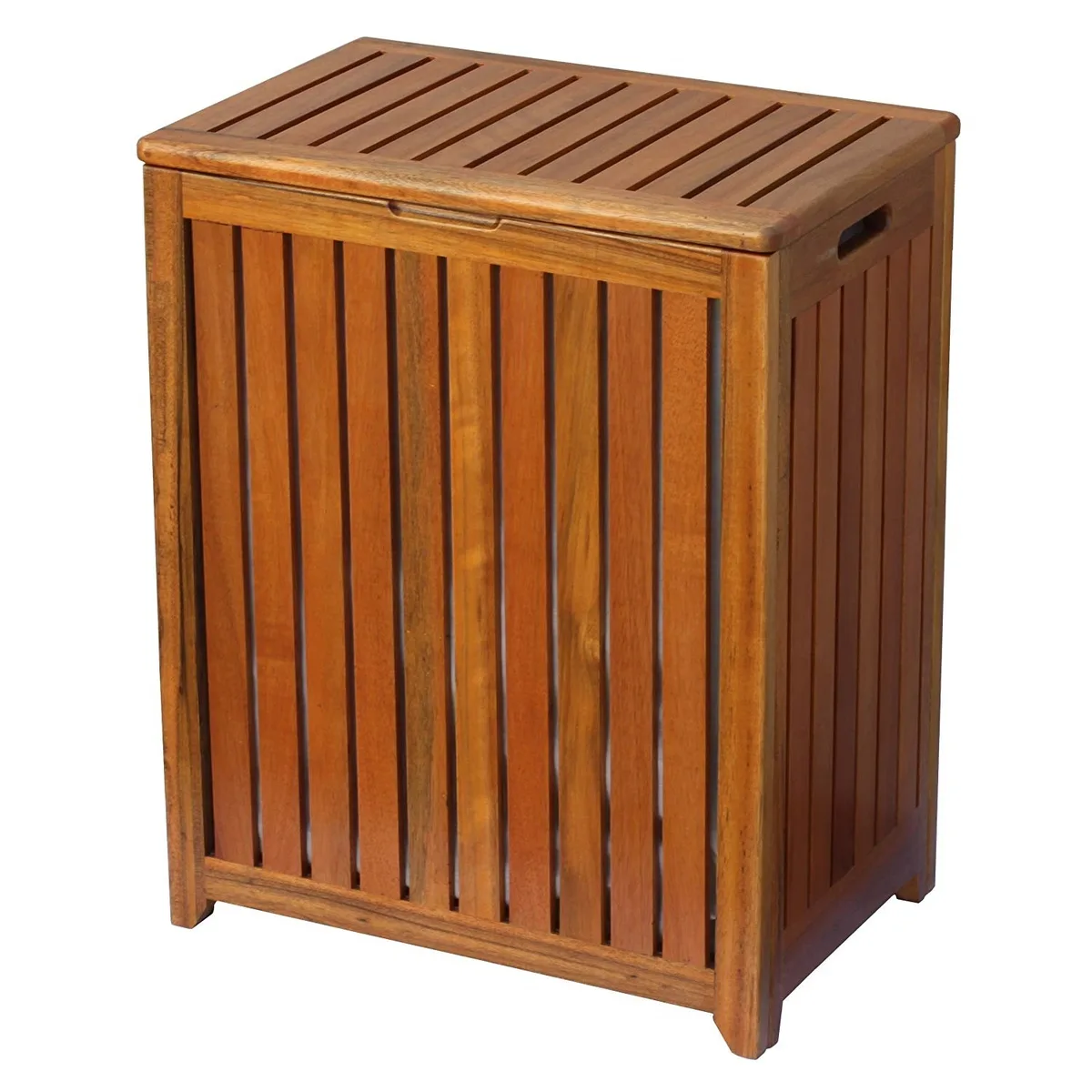 Oceanstar Design Oceanstar Design Solid Wood Spa Hamper Ottoman — product photo