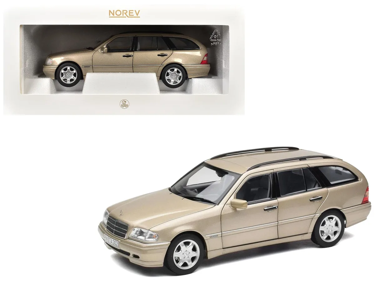 Norev Norev 1997 Mercedes-Benz C-Class T-Model Smoke Silver Metallic 1/18 hobby collectible — product photo