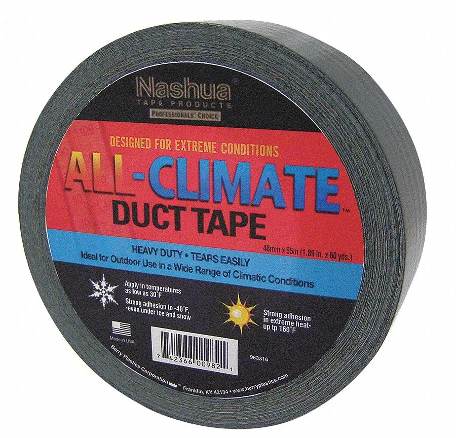 NASHUA NASHUA ALL-CLIMATE Duct Tape Black 60 yd 1-7/8 in — product photo