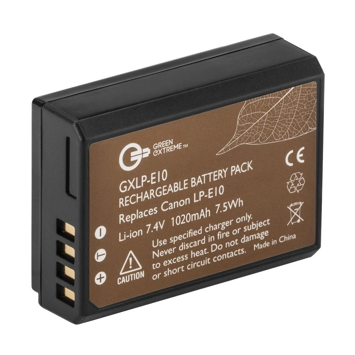 Green Extreme Battery Green Extreme LP-E10 Battery Pack 7.4V 1020mAh camera accessory — product photo