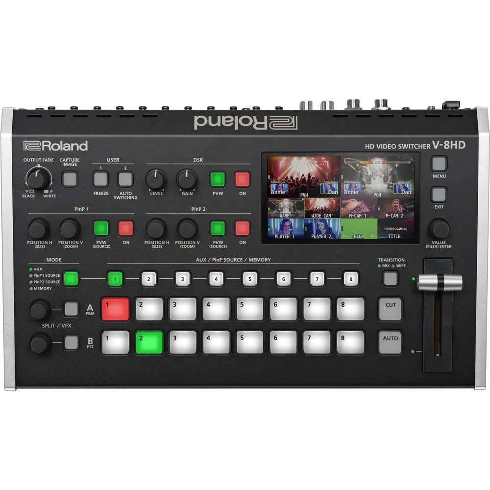 Roland Roland V-8HD HD Video Switcher 8 HDMI inputs 18-channel audio 1080p60 — product photo