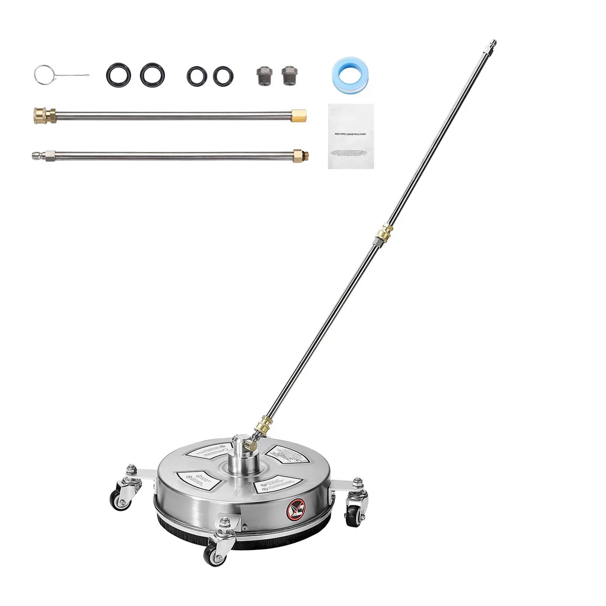 VEVOR VEVOR 14" Pressure Washer Surface Cleaner 4000 PSI Stainless Steel 4 Wheels — product photo