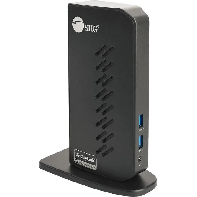 SIIG, Inc SIIG, Inc JU-DK0L11-S1 Dual Video Docking Station 1080p 6 USB 1000 Ethernet — product photo