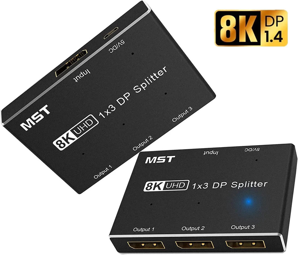 Jansicotek Jansicotek DisplayPort 1.4 1-in-3-out MST Hub 8K30Hz 4K144Hz video switch — product photo