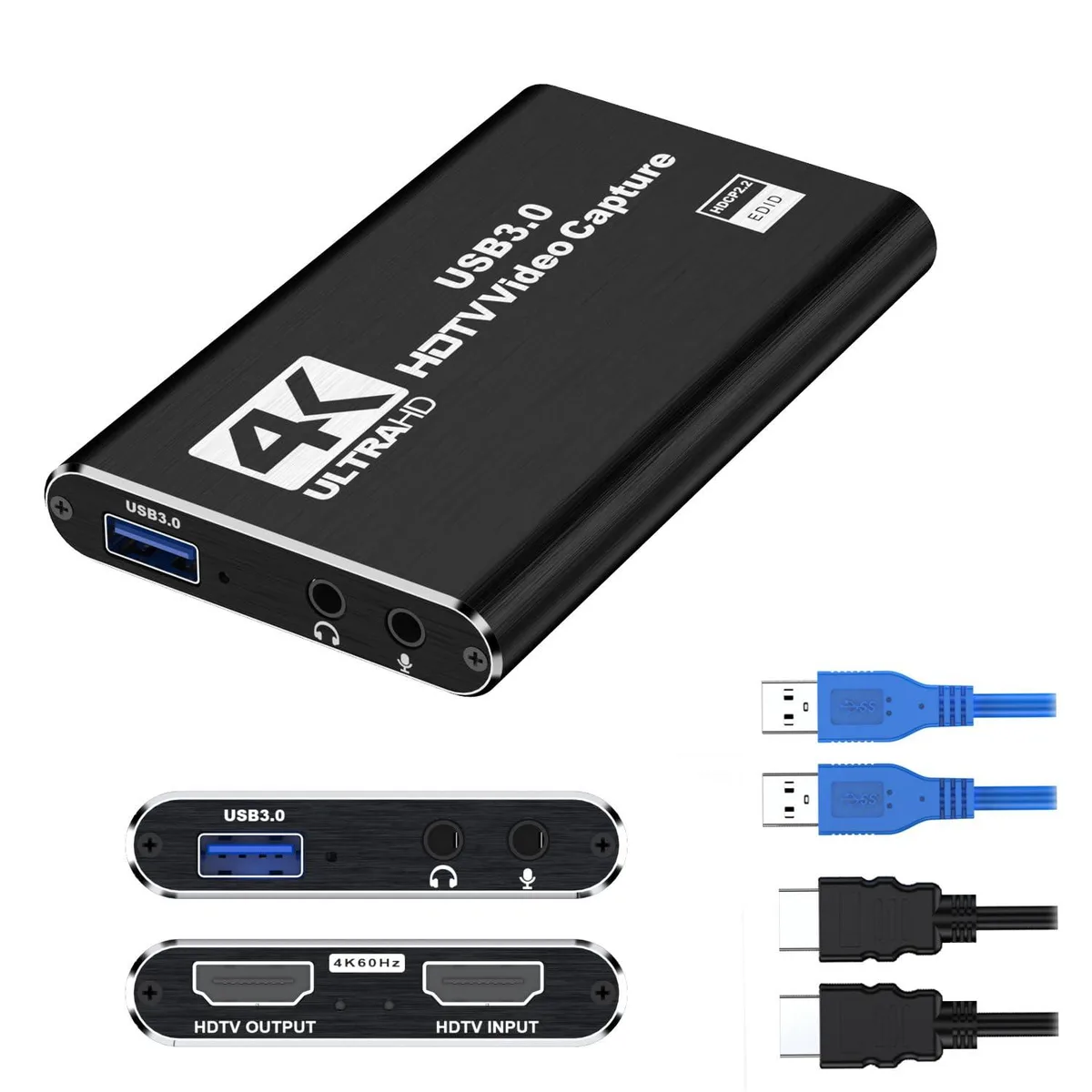  dobestyou V316 4K Capture Card Black USB 3.0 1080p 60fps — product photo