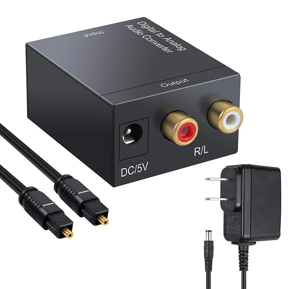 WRIARICH WRIARICH Digital to Analog Audio Converter Optical Coaxial to 3.5mm RCA Black — product photo