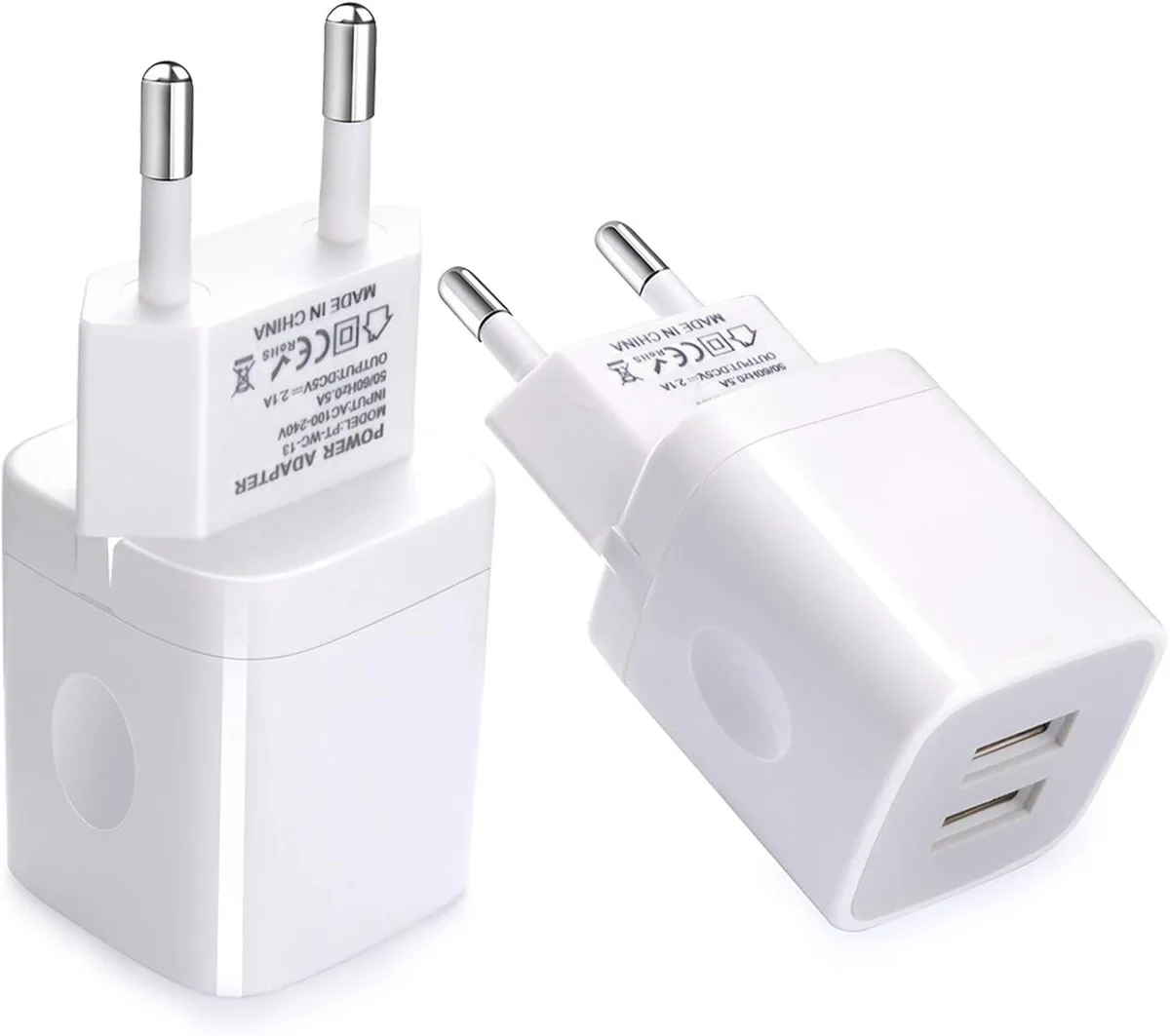 ONITOON ONITOON European Wall Charger 2-Pack USB 2.1AMP Dual Port — product photo