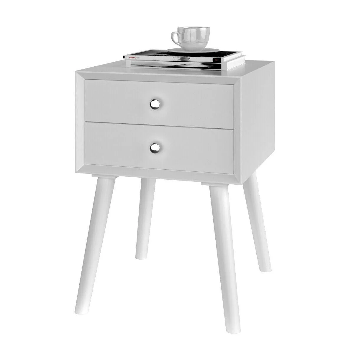 SlickBlue SlickBlue Night Stand White 16x16x23.5 2 Drawers — product photo