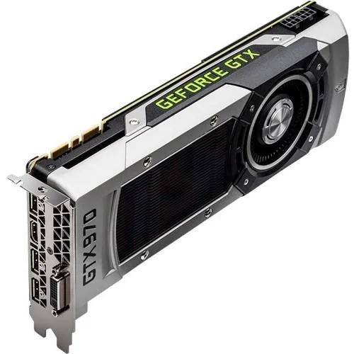 NVIDIA NVIDIA GeForce GTX 970 graphics card 4 GB GDDR5 1.05 GHz core 1.18 GHz boost clock — product photo