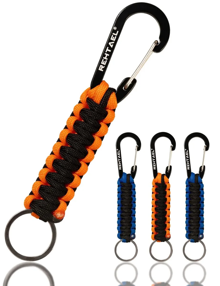  REHTAEL Paracord Keychain 4 Pcs Black/Blue 550 Paracord — product photo