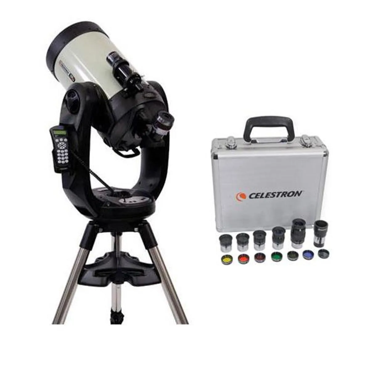 Large 11-inch computerized telescope on fork mount with accessory case