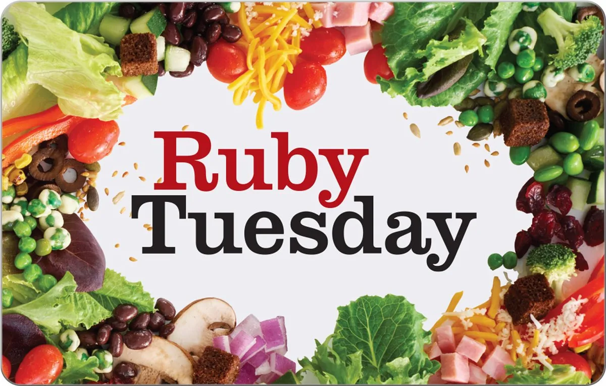 Ruby Tuesday Ruby Tuesday RT-10000 $100 Gift Card — product photo