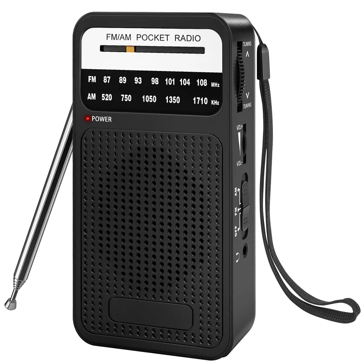 Goodes GES-FM006 AM FM Portable Radio Black — product photo
