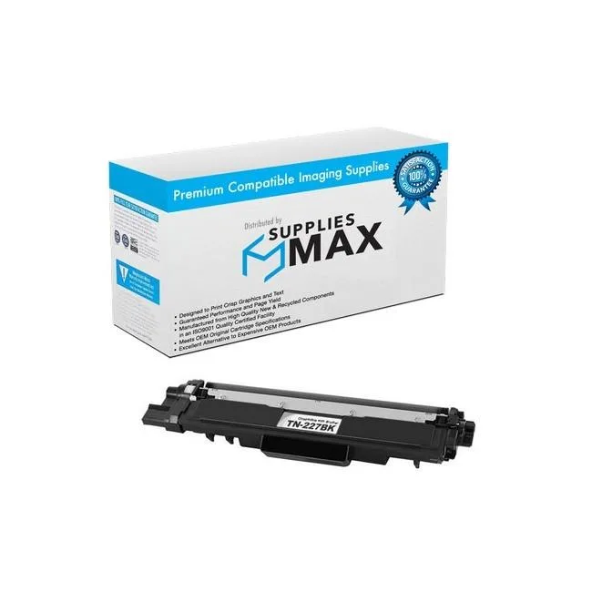 SuppliesMax SuppliesMax Compatible Black Toner Cartridge TN-227BK 3000 Pages — product photo
