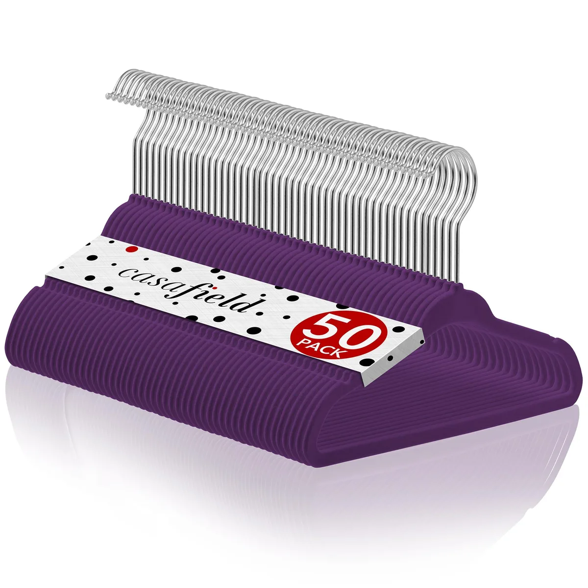 Casafield Casafield 50 Velvet Baby Hangers 11" Purple — product photo