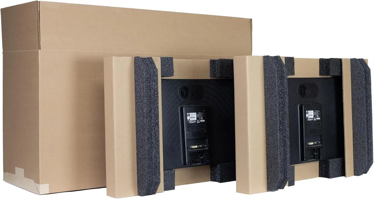 PISKEKAT PISKEKAT Universal 23-27in Dual Monitor Shipping Box — product photo