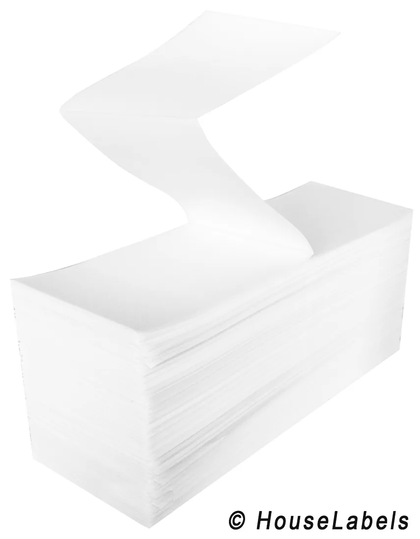 HouseLabels.com HouseLabels.com 4 Stacks 8000 Labels 4x6 Fanfold White — product photo