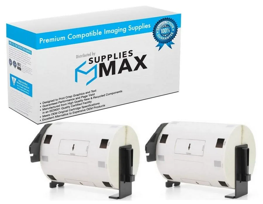 SuppliesMax SuppliesMax Compatible Label Tape DK-1240 2PK 1.9in x 4in — product photo