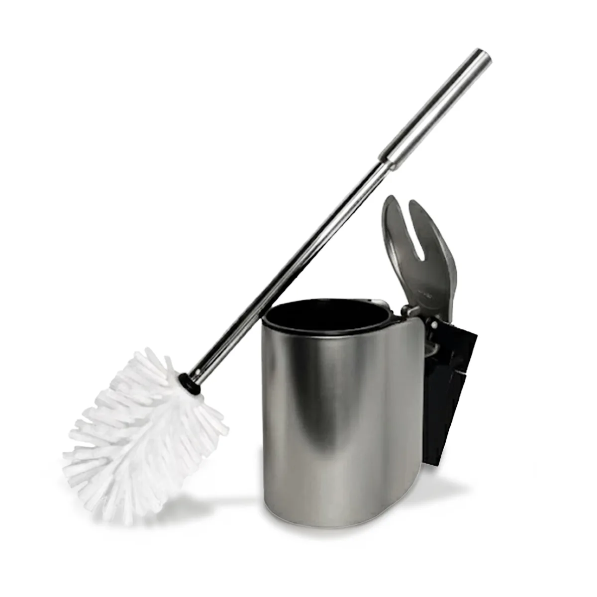 Hitrons Solutions Hitrons Solutions GCV-TBS-NF Toilet Brush Set Wall-Mounted Nickel Finish — product photo