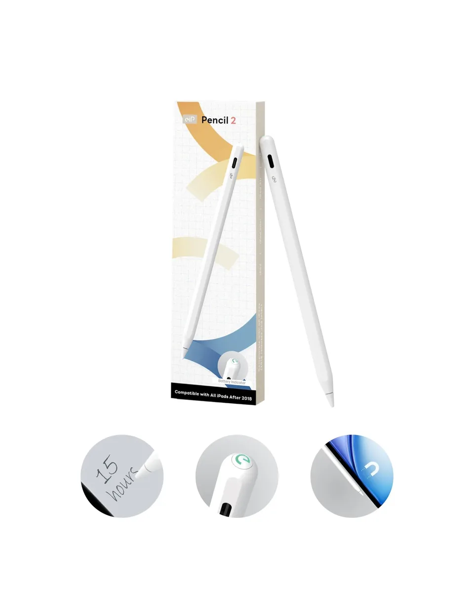  EIP Pencil 2 Stylus White 0.1mm Tip 15h Battery — product photo