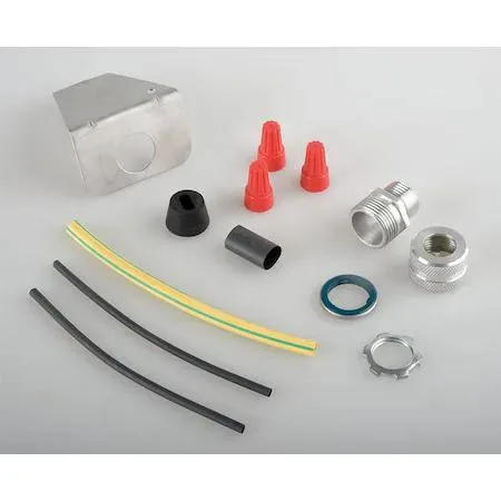 Rectangular HVAC power connection kit end seal component