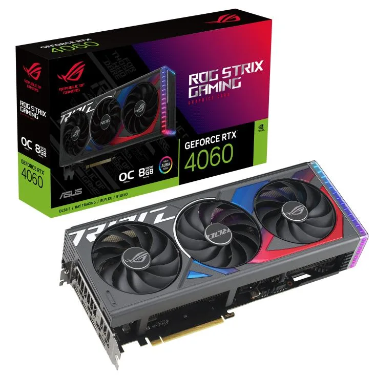 ASUS ASUS ROG Strix GeForce RTX 4060 8GB graphics card — product photo