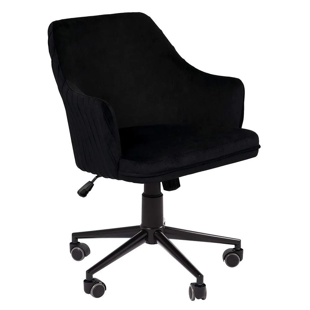 Impressions Vanity Company Impressions Vanity Adelyn Armchair Black 22 x 20 x 33.5-38.5 in 360 Swivel — product photo