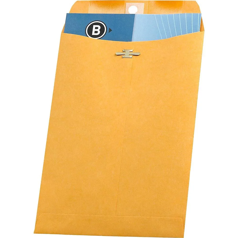 Business Source Business Source 36661 Clasp Envelope 28 lb 100/Box Kraft — product photo