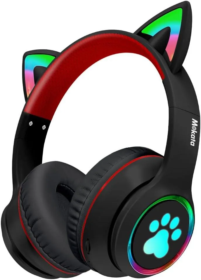 TUKO TUKO Cat Ear Bluetooth 5.3 Headphones 60H Black — product photo