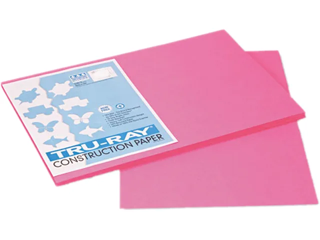 Pacon Pacon 103045 Construction Paper, 76 lbs, 12 x 18, Shocking Pink, 50 Sheets — product photo