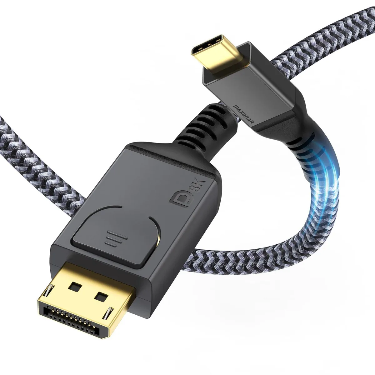 BFKK BFKK USB-C to DisplayPort 1.4 Cable 6.6FT Grey — product photo