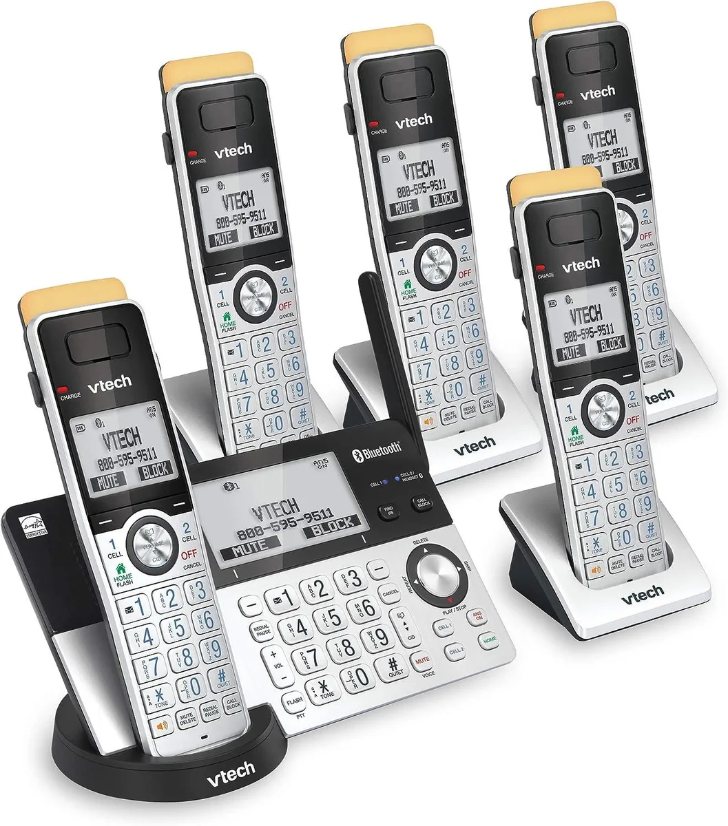 vtech vtech Super Long Range 5 Handset DECT 6.0 Cordless Phone VoIP — product photo