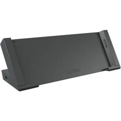 Black rectangular docking station for Surface Pro 3