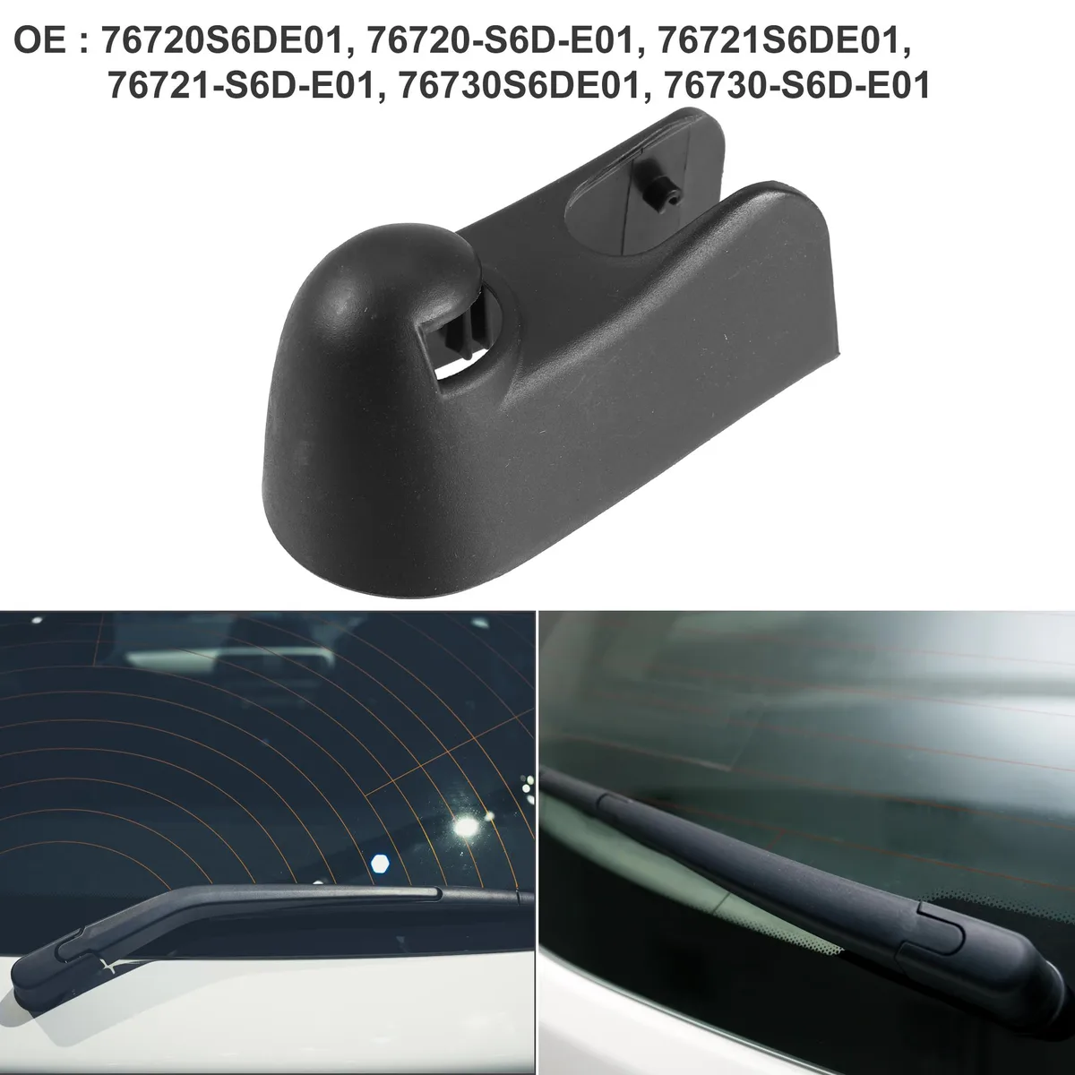 Unique-Bargains Unique-Bargains Rear Wiper Arm Cover Cap Black for Honda Civic 2001-2006 — product photo