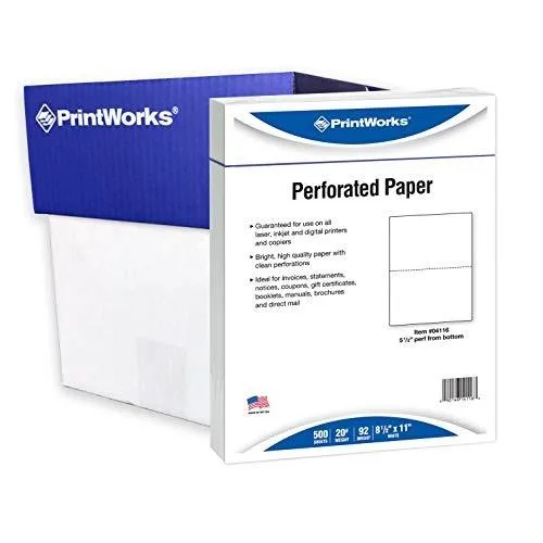 Paris Business Products Paris Business Products 04116 perforated paper 20 lb 92 bright 2500 sheets — product photo