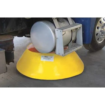Yellow circular containment pool 48 in diameter 18 in high 100 gal capacity