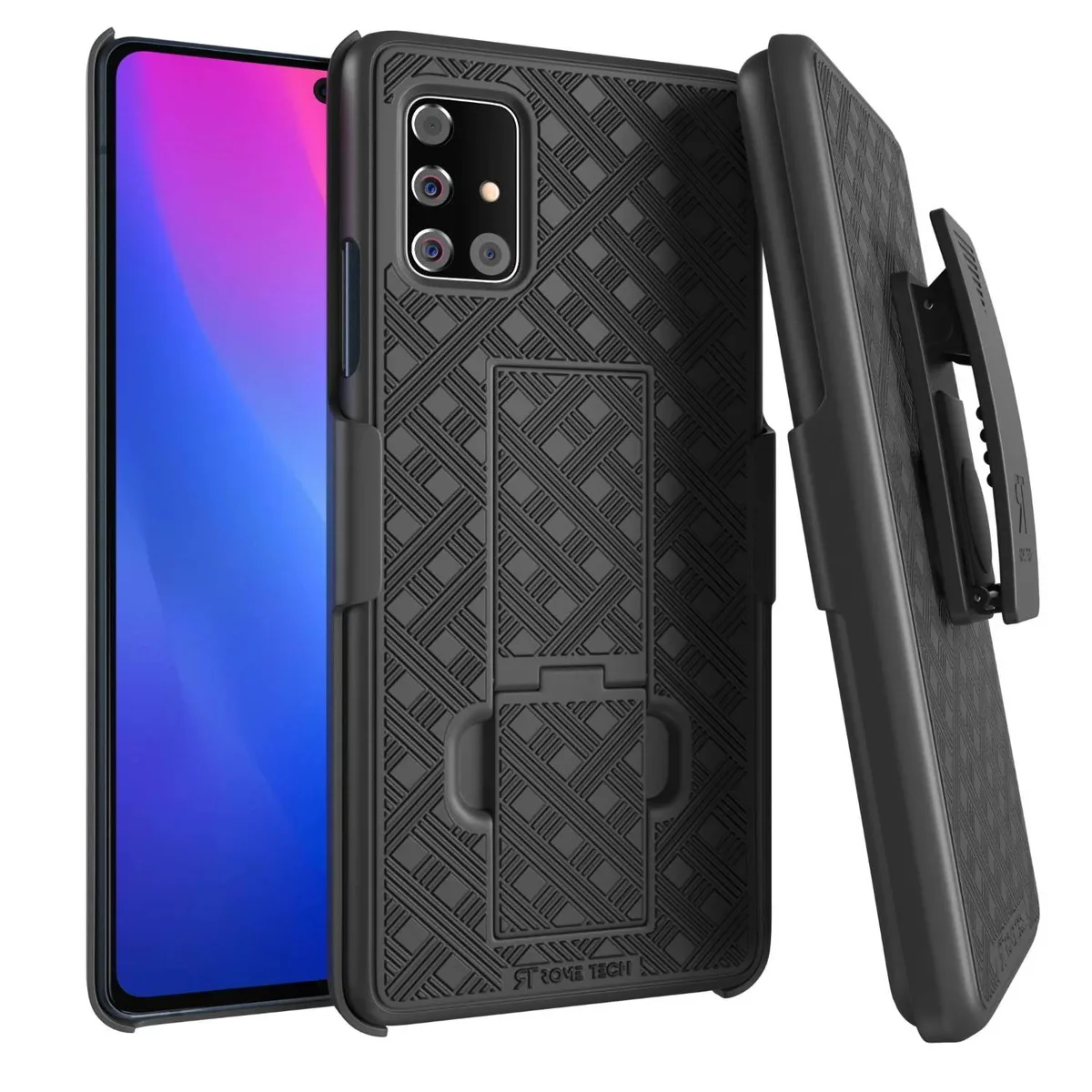 Rome Tech Rome Tech Galaxy A71 5G Belt Clip Holster Case Black — product photo