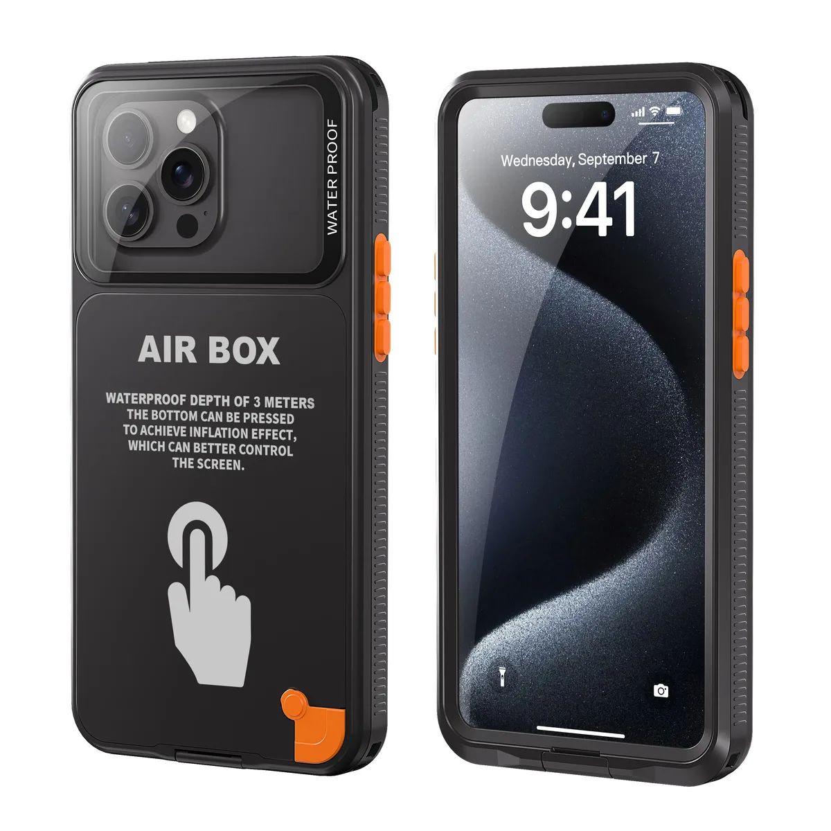 BONAEVER BONAEVER Waterproof Case 6.7" iPhone 12-16 Pro Max Plus IP68 Black — product photo