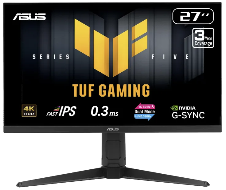 ASUS ASUS VG27UQEL5A 27" 4K 80Hz / 310Hz IPS gaming monitor — product photo