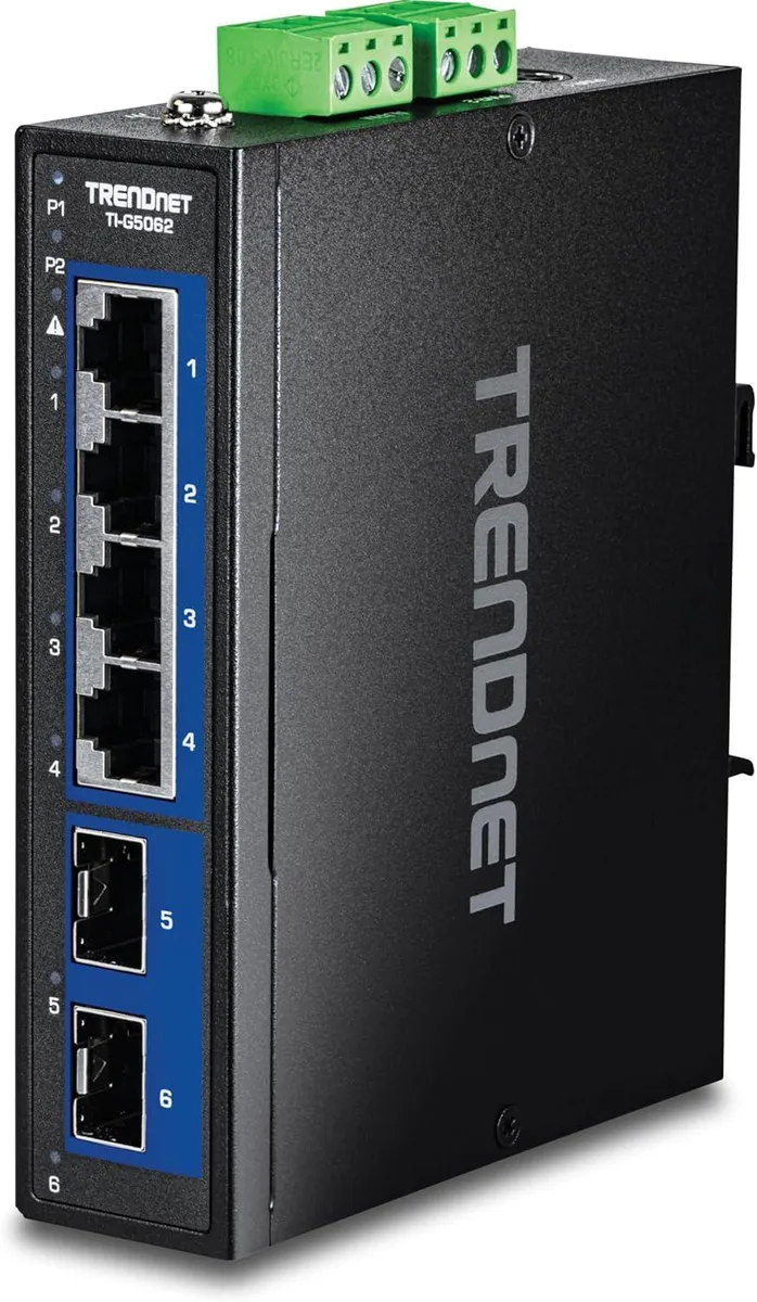TRENDnet TRENDnet TI-G5062 4×2.5G 2×10G SFP+ 60Gbps DIN-Rail Switch — product photo