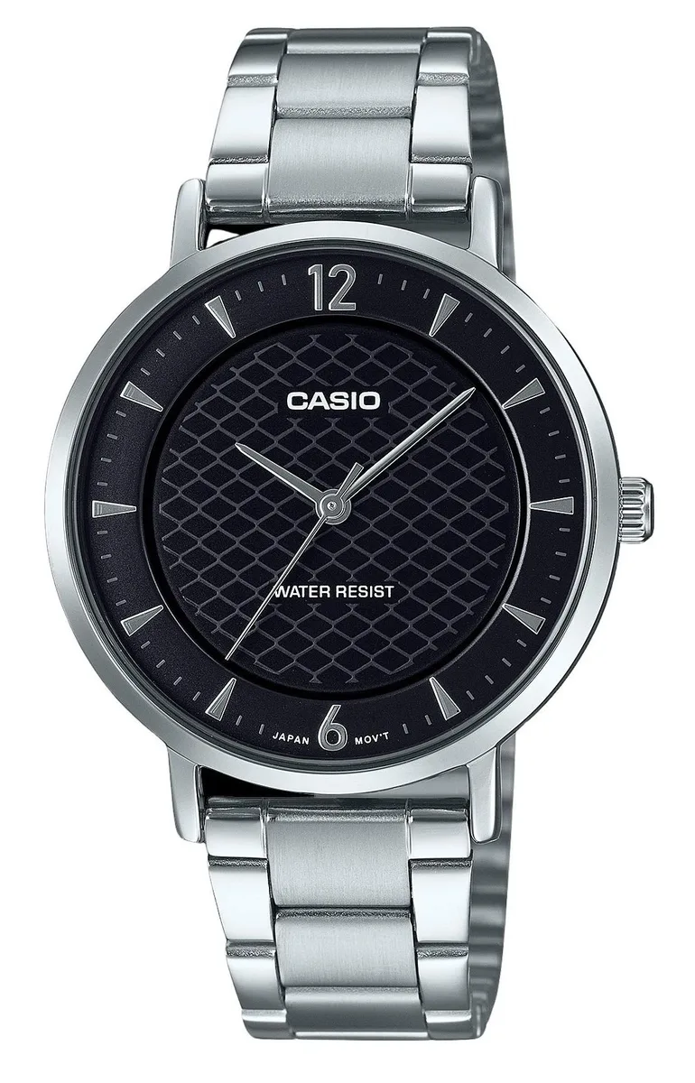 CASIO CASIO LTP-VT04D-1A Women's Stainless Steel Watch Black Dial 34.00 mm — product photo