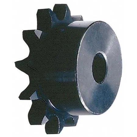 Black oxide steel sprocket with plain bore and nine teeth