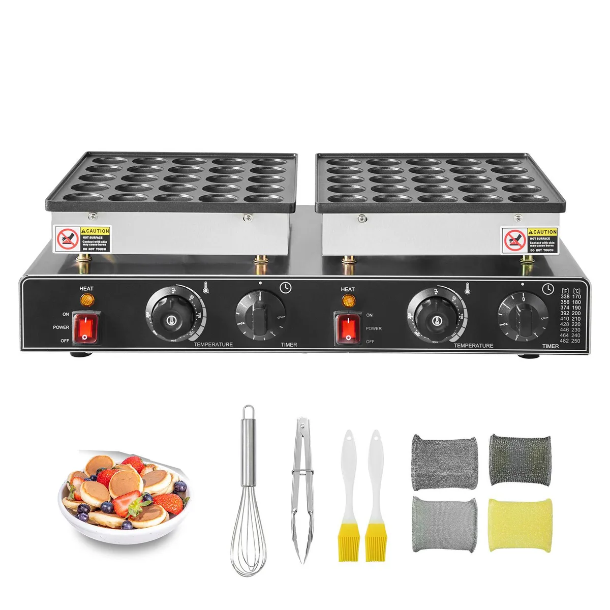 VEVOR VEVOR 50P Mini Dutch Pancake Maker 1800W 50 Holes 580x350x175 mm — product photo